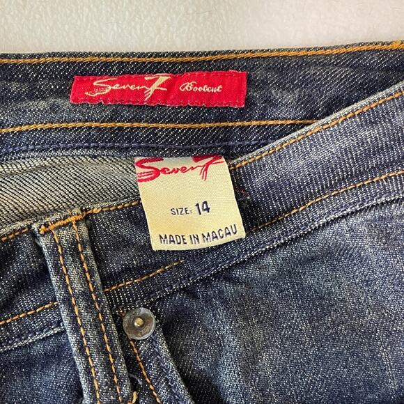 7 For All Mankind Indigo Wide Leg Jeans - Picture 3 of 8